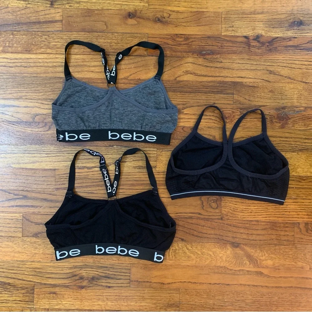 3 Girls Bras Sport Bras Athletic Activewear Top CG BEBE Brands 34 - 36 M - L